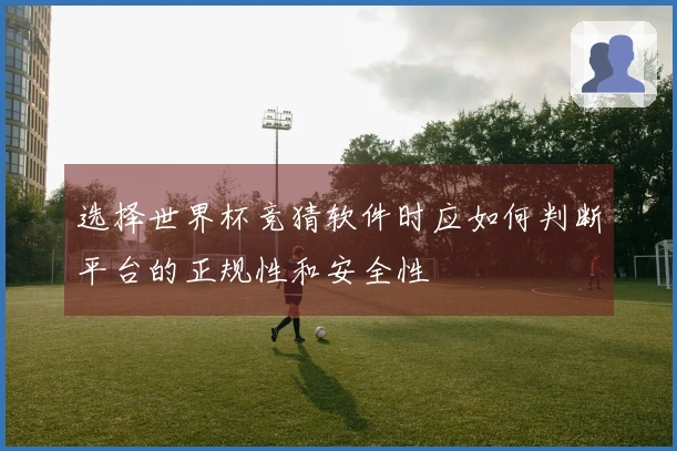 选择世界杯竞猜软件时应如何判断平台的正规性和安全性